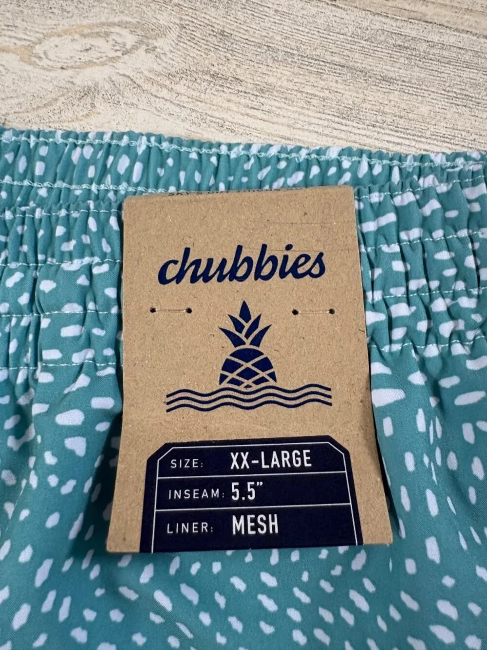 NWT Chubbies Men's Size XXL The Whale Sharks Swim Trunks 5.5